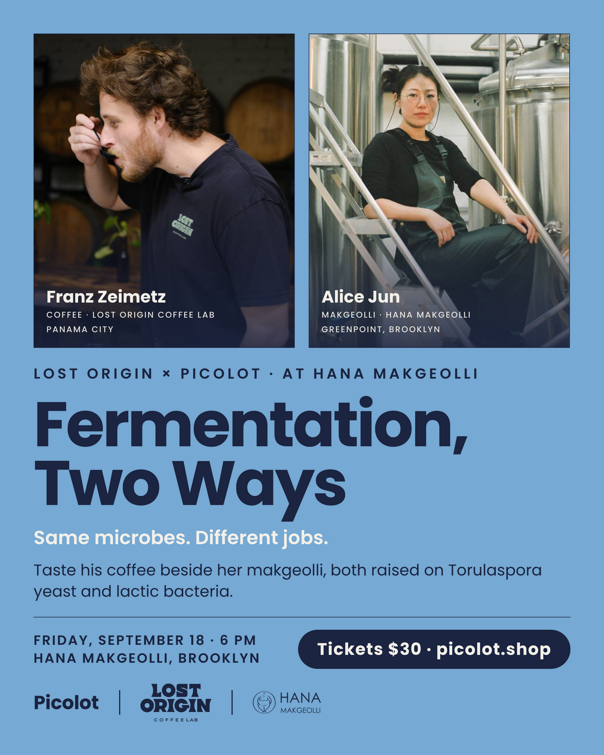 Fermentation, Two Ways. Picolot × Lost Origin × Hana Makgeolli
